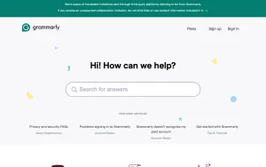 Grammarly documentation — screenshot of the productivity & writing AI tool, 2026-10-31