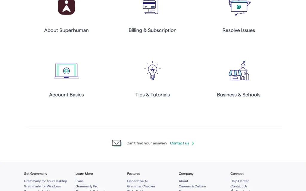 Grammarly Dokumentation – Screenshot des KI-Tools produktivität & schreiben, 31. Okt. 2026