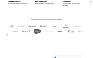 Grammarly homepage — screenshot of the productivity & writing AI tool, 2026-10-31