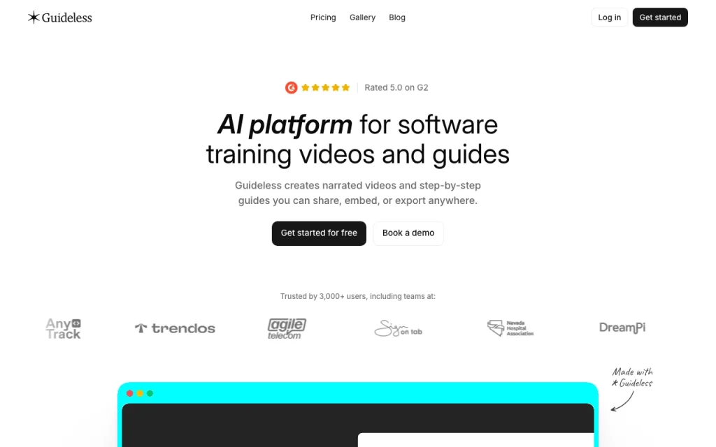 Guideless Startseite – Screenshot des KI-Tools produktivität & schreiben, Oct 2, 2026