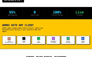 HasMCP homepage page homepage screenshot, coding AI tool