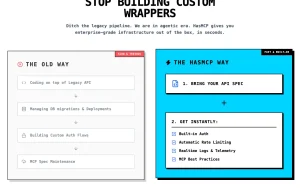 HasMCP homepage page homepage screenshot, coding AI tool