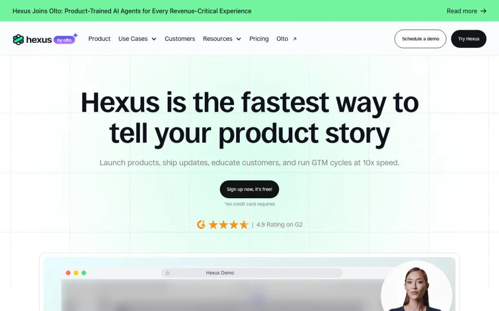 Hexus Startseite, Screenshot, KI-Tool produktivität & schreiben