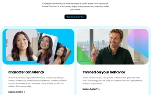 HeyGen homepage — screenshot of the video AI tool, 2026-10-05