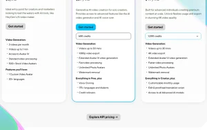 HeyGen pricing page with plans and prices — screenshot of the video AI tool, 2026-10-05