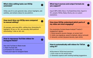 HiClip homepage — screenshot of the video AI tool, 2026-10-02