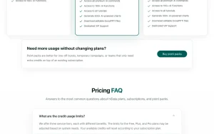 hiData pricing page homepage screenshot, productivity & writing AI tool