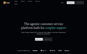 Hiver homepage — screenshot of the productivity & writing AI tool, 2026-10-02