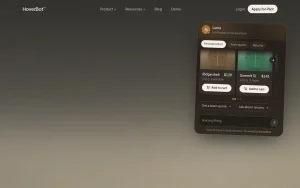 HoverBot homepage — screenshot of the chat assistants AI tool, 2026-10-02