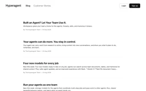 Hyperagent blog — screenshot of the productivity & writing AI tool, 2026-10-02