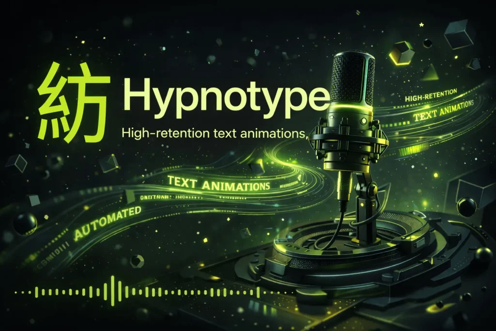 Captura de la página de inicio de Hypnotype, herramienta de IA video
