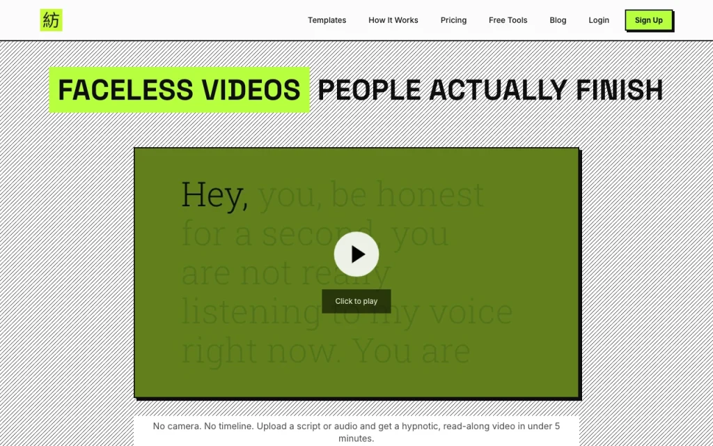 Hypnotype Startseite – Screenshot des KI-Tools video, Oct 2, 2026