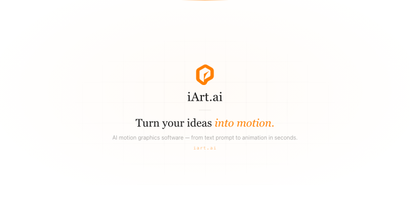 iArt.ai homepage screenshot, video AI tool