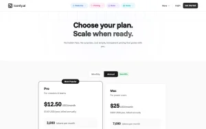 Iconly pricing page with plans and prices — screenshot of the image generation AI tool, 2026-10-02