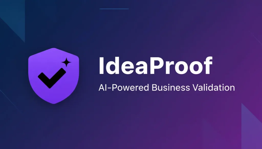 IdeaProof homepage screenshot, productivity & writing AI tool