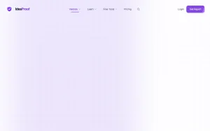 IdeaProof homepage — screenshot of the productivity & writing AI tool, 2026-10-02