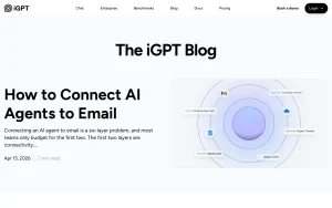 iGPT blog — screenshot of the productivity & writing AI tool, 2026-10-02