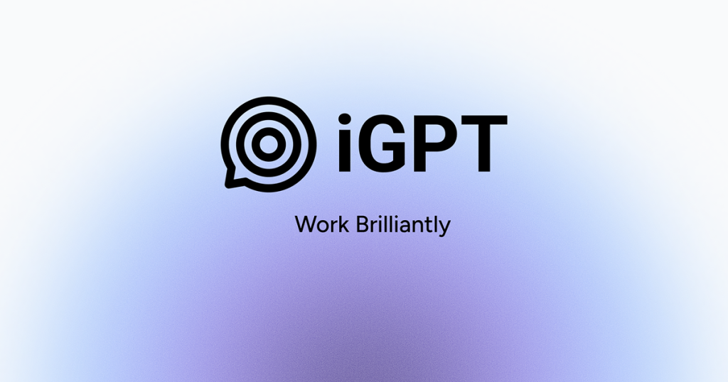 iGPT homepage screenshot, productivity & writing AI tool