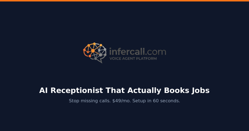 Infercall homepage screenshot, audio & voice AI tool