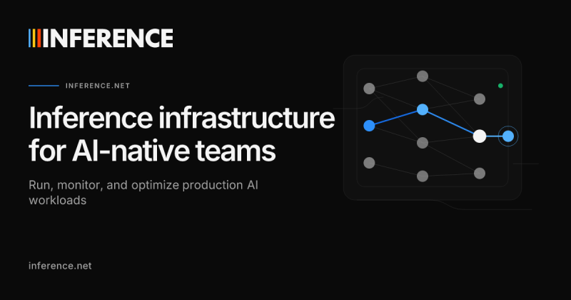 Capture d'écran de la page d'accueil de Inference.net, outil d'IA programmation