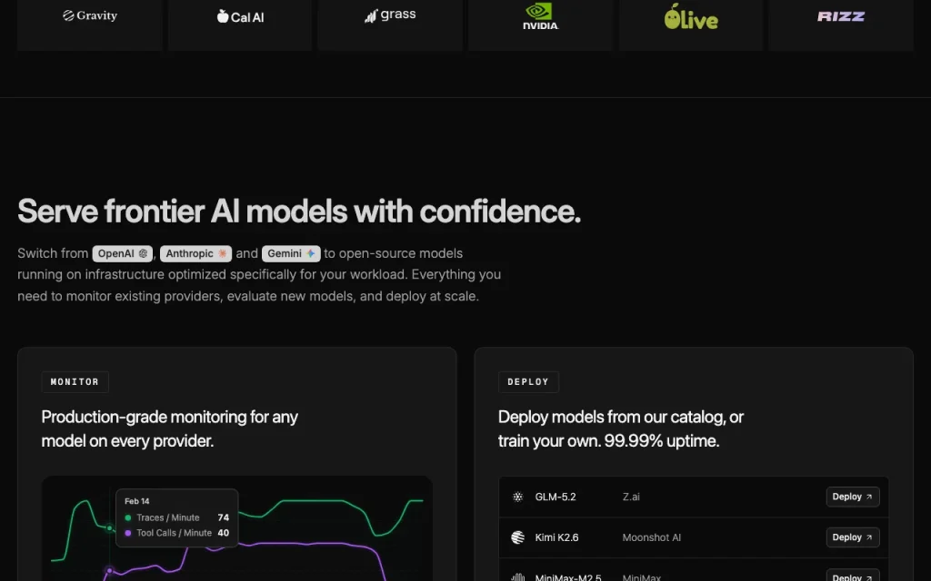 Inference.net homepage — screenshot of the coding AI tool, Oct 1, 2026