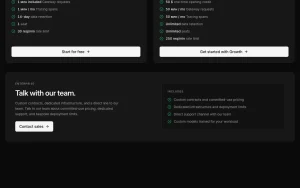 Inference.net pricing page with plans and prices — screenshot of the coding AI tool, 2026-10-01