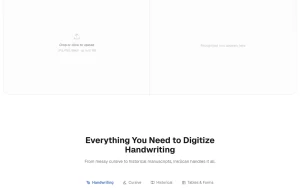 InkScan homepage page homepage screenshot, productivity & writing AI tool