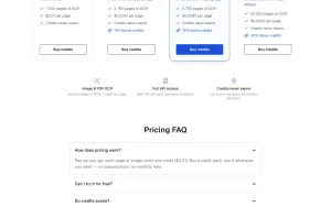InkScan pricing page homepage screenshot, productivity & writing AI tool
