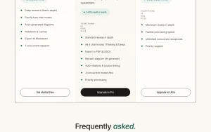 Innogath pricing page with plans and prices — screenshot of the research & search AI tool, 2026-10-02