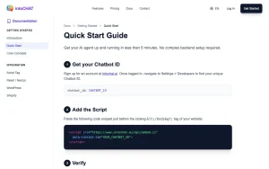 intoCHAT documentation — screenshot of the chat assistants AI tool, 2026-10-02