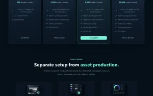 Iridea pricing page with plans and prices — screenshot of the image generation AI tool, 2026-10-02