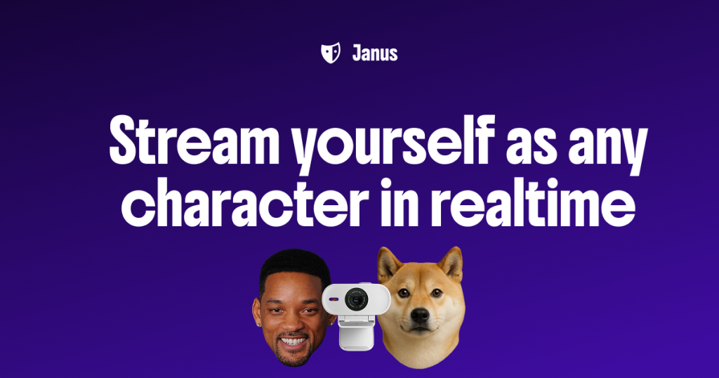 Janus homepage screenshot, video AI tool