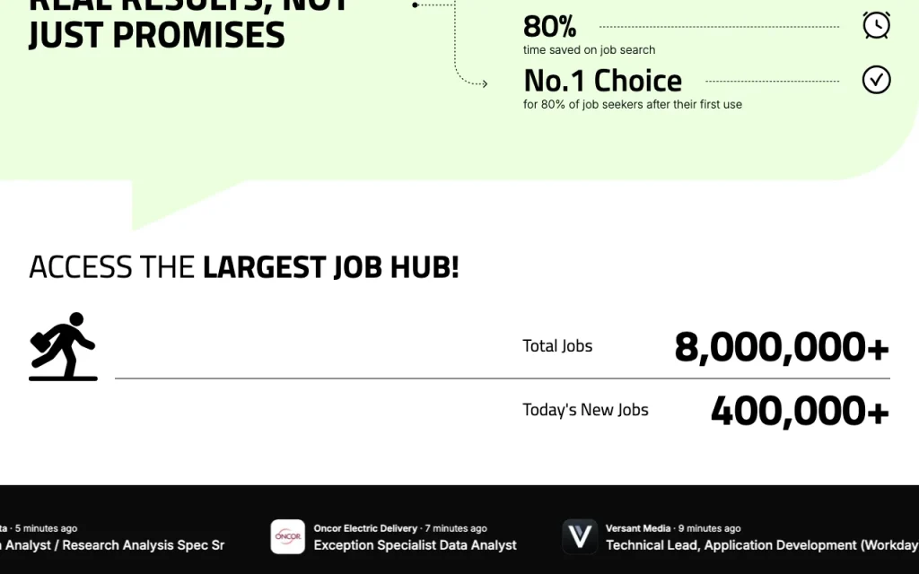 Jobright homepage — screenshot of the productivity & writing AI tool, Oct 13, 2026