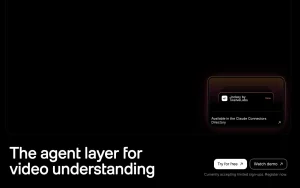 Jockey by TwelveLabs homepage — screenshot of the video AI tool, 2026-10-01