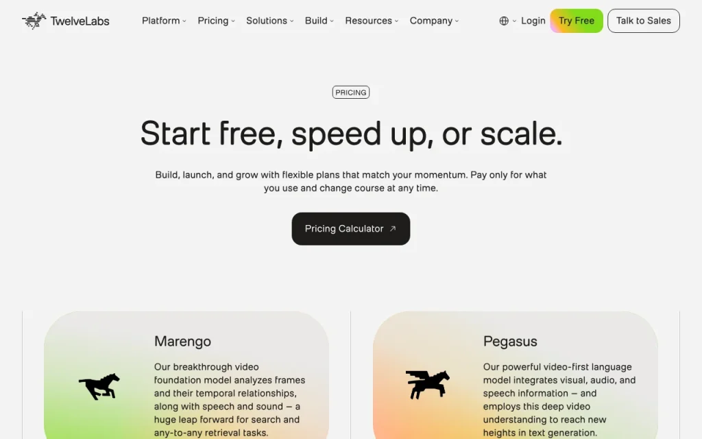 Jockey by TwelveLabs pricing page with plans and prices — screenshot of the video AI tool, Oct 1, 2026