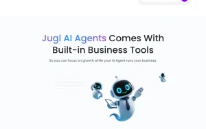 Jugl AI homepage — screenshot of the productivity & writing AI tool, 2026-10-02