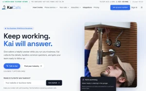 KaiCalls homepage — screenshot of the audio & voice AI tool, 2026-10-02