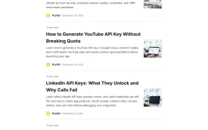 KeyAPI blog — screenshot of the research & search AI tool, 2026-10-02