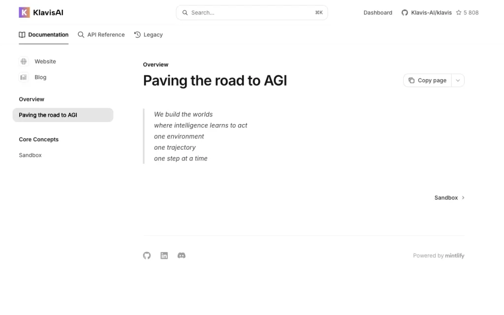 Klavis AI documentation — screenshot of the coding AI tool, Oct 2, 2026