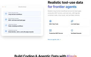 Klavis AI homepage — screenshot of the coding AI tool, 2026-10-02