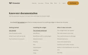 Knowster documentation — screenshot of the chat assistants AI tool, 2026-10-01