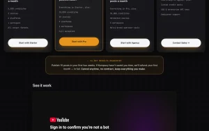 Kompozy pricing page with plans and prices — screenshot of the productivity & writing AI tool, 2026-10-02