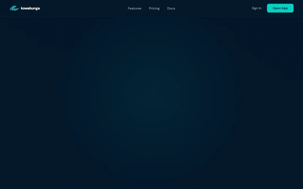 Kowabunga Startseite – Screenshot des KI-Tools produktivität & schreiben, Oct 13, 2026