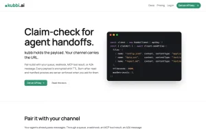 kubbi homepage page homepage screenshot, productivity & writing AI tool