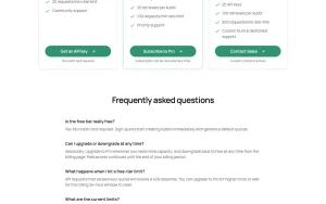 kubbi pricing page homepage screenshot, productivity & writing AI tool
