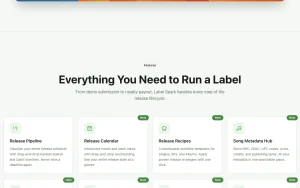 Label Spark homepage — screenshot of the productivity & writing AI tool, 2026-10-02
