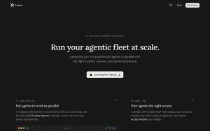 Lanes homepage page homepage screenshot, coding AI tool