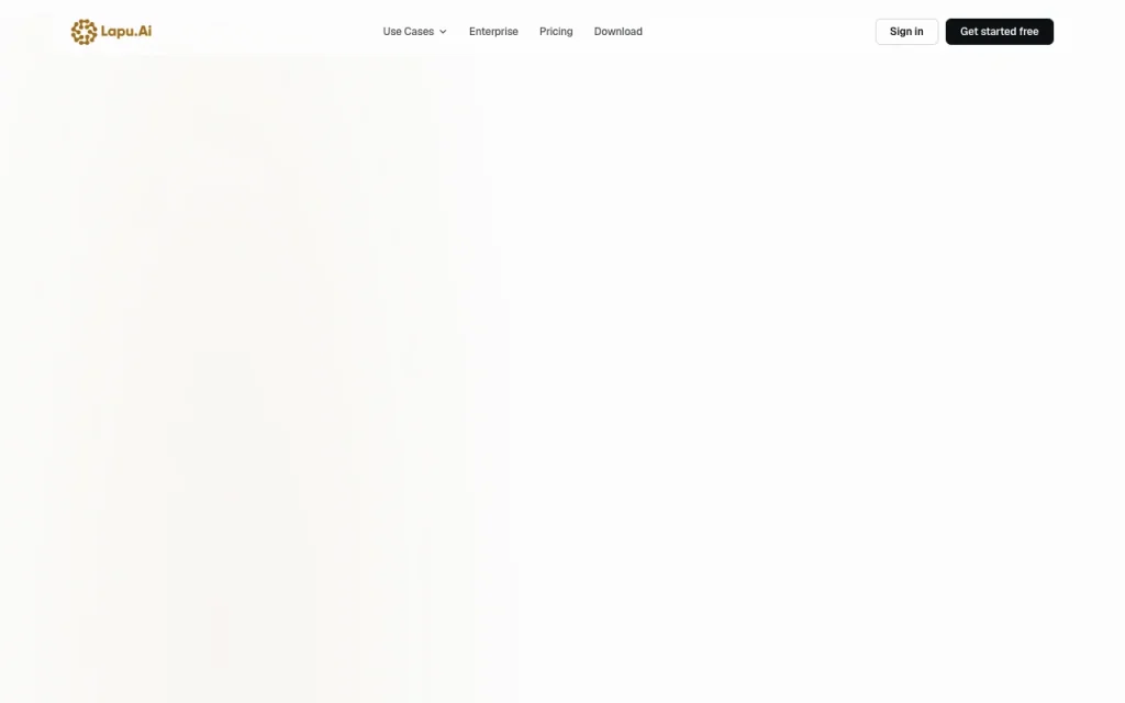 Lapu AI Startseite – Screenshot des KI-Tools produktivität & schreiben, Oct 1, 2026