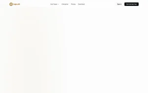 Lapu AI homepage page homepage screenshot, productivity & writing AI tool