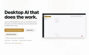Lapu AI homepage page homepage screenshot, productivity & writing AI tool